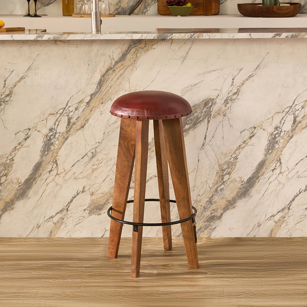 Aurelia Leather Bar Chair m 0884n 1